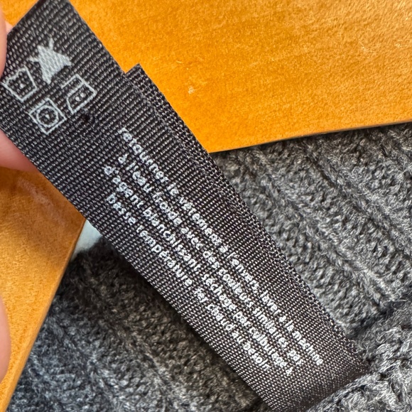 Aeropostale Long Sleeve Chunky Knit Open Front Draped Cardigan Charcoal Medium - Picture 6 of 12